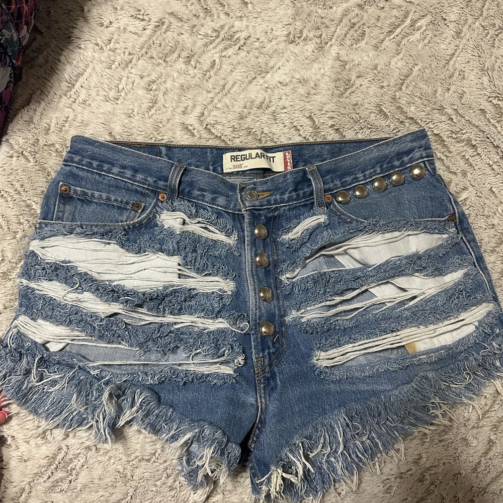 Levi’s Distressed Denim Shorts